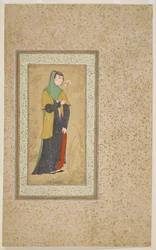 Kvinna med en spray av blommor, c.1595