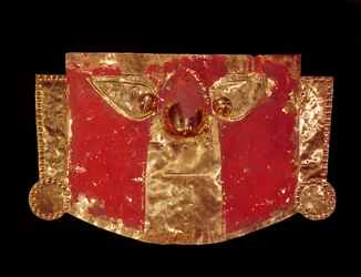 Inkamask (guld med röd färg)