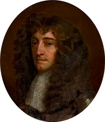 Porträtt av prins Rupert av Rhen (1619-1682), ca 1618-80 (olja ombord)