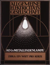 Reklamaffisch för Allmänna Elektricitetsbolaget [AEG], 1910