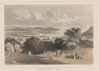 Napha från Bamboo Village, litho av Sarony und Co., 1855 (chromolitho)