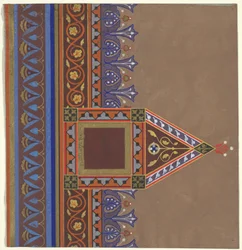 Dekordesign för Brooklyn Library, 1868-69
