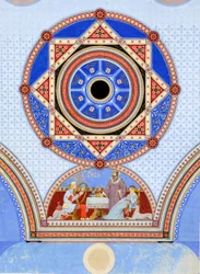 Ottawa Opera House, Ottawa, Illinois, Väggstencildesign, ca. 1875.