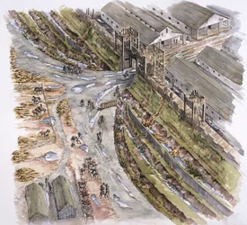 Ribchester Roman Fort, Lancashire, AD 60-70, 1996