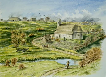 Wharram Percy Medieval Village, sent 1100-tal, c1990-2010