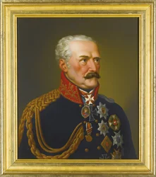 Gebhard Leberecht von Blucher, prins de Wahlstatt - Porträtt av Gebhard Leberecht von Bluecher, prins av Wahlstatt (1742-1819) av Stroehling, Eduard (1768-1826), - Olja på koppar, 36,5x31,5 - Privat samling