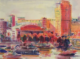 The South Bank, 2002 (wc på papper)