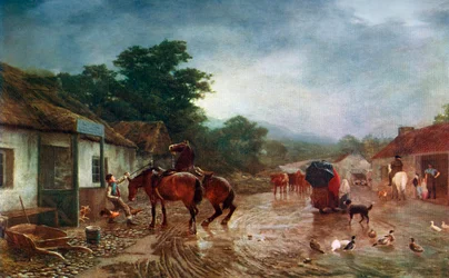 En regnig dag, 1870, 1912.