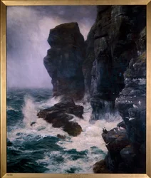 "Ribbad och bleknad av Rocks Unscaleable", 1885.