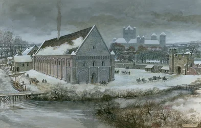 Westminster Hall i snön