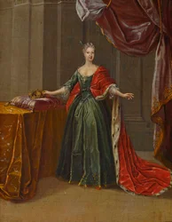 Porträtt av prinsessan Maria Antonia av Bayern 1724-1780, kurfurstin av Sachsen.