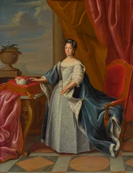 Porträtt av Theresa Kunegunda Sobieska 1676-1730, kurfurstin av Bayern.