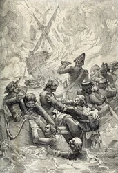 Egyptens expedition: Orientens förstörelse i slaget vid Nilen (Slaget vid Aboukir) i augusti 1798 (Slaget vid aboukirbukten: Förstörelsen av L