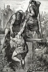 Den bysantinske kejsaren Zenon (425-491) återvände till Konstantinopel fick usurpatorn Flavius Basiliscus (Basilisk) inlåst med sin familj, 477 (död av Basiliscus innesluten i en torr cistern, för att dö av exponering, av romerske kejsaren Zeno, 477) Ritni