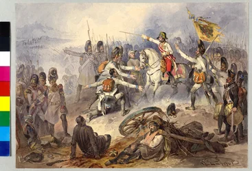 Slaget vid Stockach 1799 (akvarell)