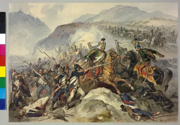 Slaget vid Tarvis 1797 (akvarell)