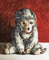 White Monkey on Red, 2006