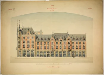 Rathskellers nya byggnad, Halle (Saale), Sachsen-Anhalt, Tyskland, Höjd