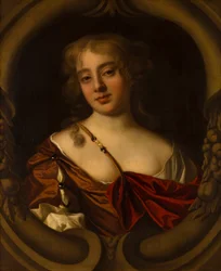 Porträtt av Mrs. Bridgeman från Devonshire, ca 1638-80 (olja på duk)