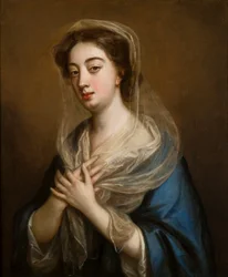 Porträtt av en dam som sägs vara Lady Williams, ca 1638-80 (olja på duk)