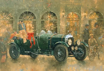 Christmas at Fortnum and Masons (olja på duk)