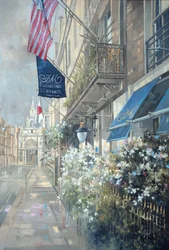Flemings Hotel, Half Moon Street, London (olja på duk)