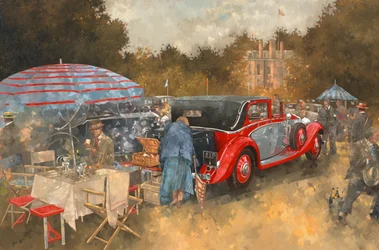 Picknick på Althorp (olja på duk)