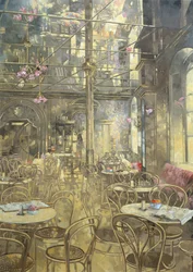 The Vienna Cafe, Oxford Street (olja på duk)