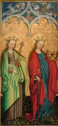De heliga Ursula och Katarina av Alexandria