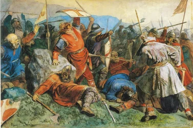 Sankt Olav vid slaget vid Stiklestad, 1859