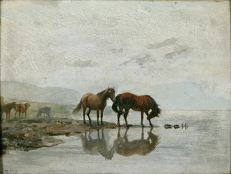 Vattenstation (olja på duk)
