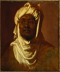 En afrikan med turban - en skiss