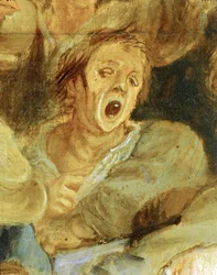 En kyrklig fest eller Weding i en by, ca 1635-38 (olja på trä)