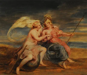 Allegory of Fortune and Virtue (olja på pannå)