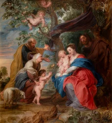 Den heliga familjen under ett äppelträd. Omkring 1632