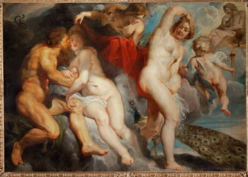 Ixion, lapiternas kung, lurad av Juno (målning på duk)