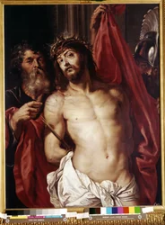 Krona av törnen, Ecce Homo (Törnkrona, Ecce Homo). Målning av Peter Paul (Pierre-Paul) Rubens (eller Peter Paul eller Petrus Paulus) (1577-1640)). Olja på trä