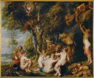 Nymfer och satyrer (målning på duk)