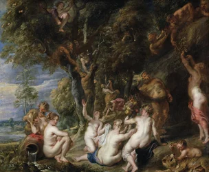 Nymfer och satyrer, cirka 1615