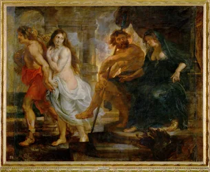 Orfeus och Euridice med Pluto och Proserpina (målning på duk)