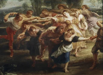 Bonddans, detalj (olja på duk
