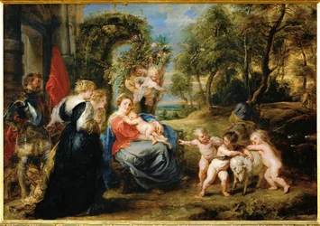 Vila på flykten till Egypten, ca 1632-35 (målning på trä)