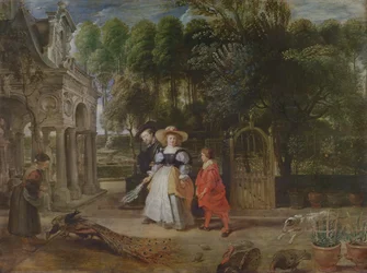 Rubens och Helene Fourment (1614-73) i trädgården