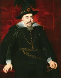 Sigismund III Vasa, kung av Polen och Sverige och storhertig av Litauen - Porträtt av Sigismund III Vasa, kung av Polen (1566-1632), av Rubens, Pieter Paul (1577-1640). olja på duk