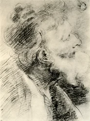 Studie för en gammal mans huvud, 1913.