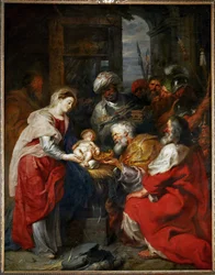 The Adoration of the Magi (målning på duk)