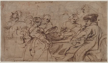 Herodes högtid recto Tomyris med huvudet av Cyrus verso, ca. 1637-1638.