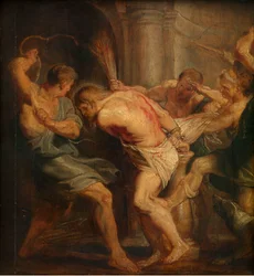 Kristi flagellation, ca 1617 (olja på pannå)