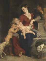 Helig familj med korgen