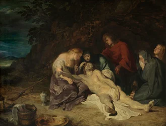Klagosången över den döde Kristus (olja på duk)
